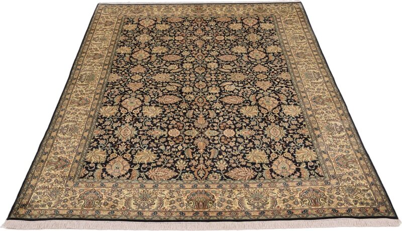 Kashmir Orientteppich 185 × 278 cm, Seide, handgeknüpft