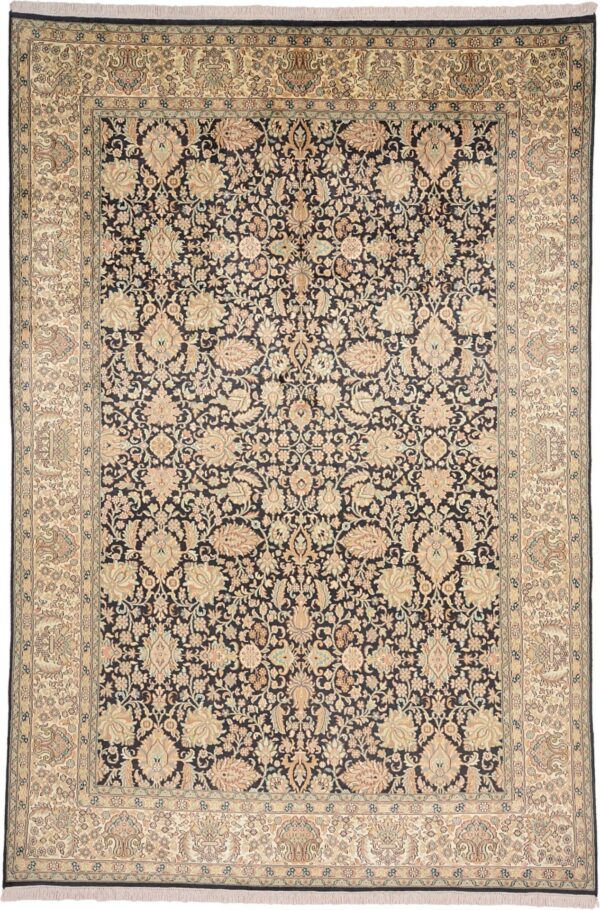 Kashmir Orientteppich 185 × 278 cm, Seide, handgeknüpft