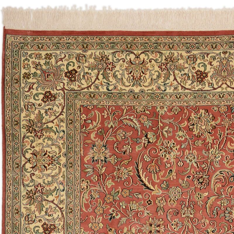 Kashmir Orientteppich 185 × 279 cm, Seide, handgeknüpft