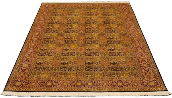 Kashmir Orientteppich 185 × 279 cm, Seide, handgeknüpft fein