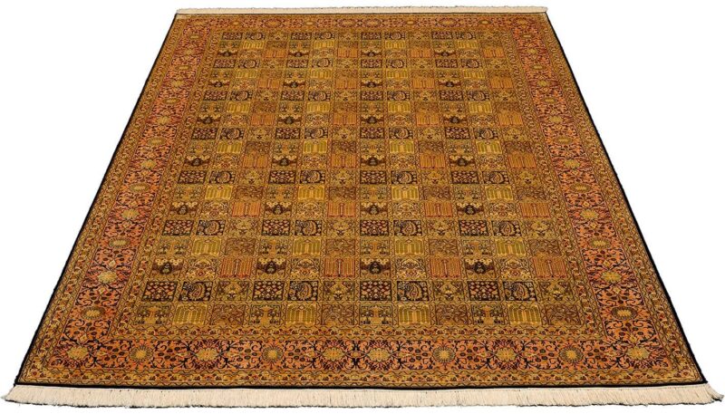 Kashmir Orientteppich 185 × 279 cm, Seide, handgeknüpft fein