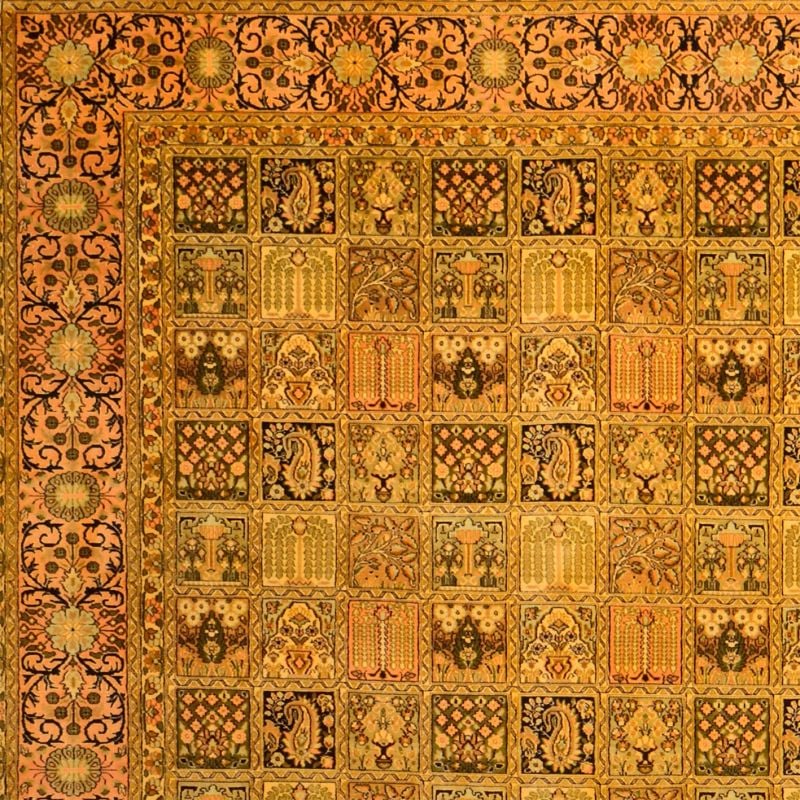 Kashmir Orientteppich 185 × 279 cm, Seide, handgeknüpft fein