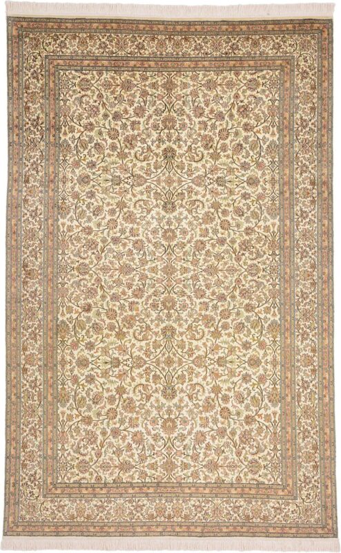 Kashmir Orientteppich 185 × 289 cm, Seide, handgeknüpft