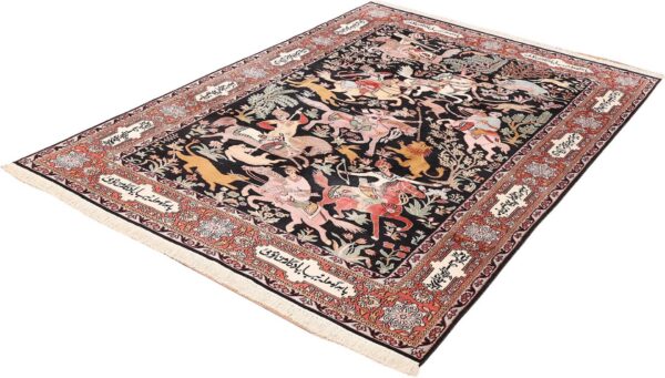 Kashmir Orientteppich 186 × 267 cm, Seide, handgeknüpft