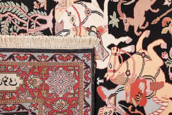 Kashmir Orientteppich 186 × 267 cm, Seide, handgeknüpft