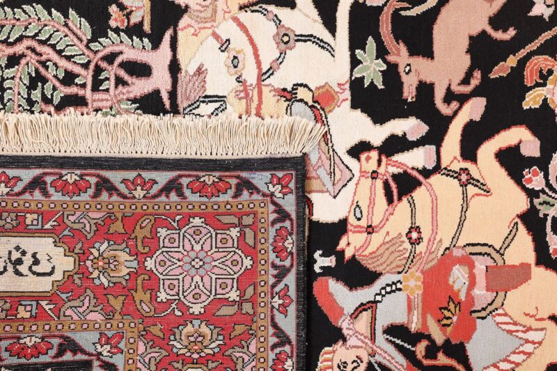 Kashmir Orientteppich 186 × 267 cm, Seide, handgeknüpft