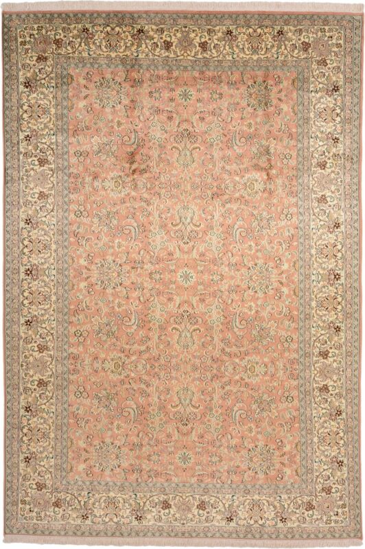 Kashmir Orientteppich 186 × 274 cm, Seide, handgeknüpft