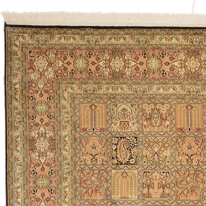 Kashmir Orientteppich 186 × 283 cm, Seide, handgeknüpft