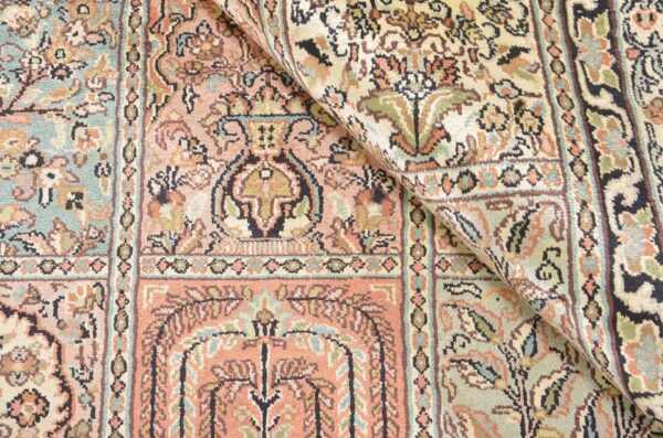 Kashmir Orientteppich 187 × 253 cm, Seide, handgeknüpft