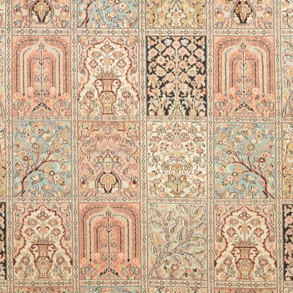 Kashmir Orientteppich 187 × 253 cm, Seide, handgeknüpft