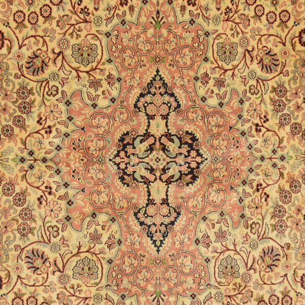 Kashmir Orientteppich 188 × 284 cm, Seide, handgeknüpft