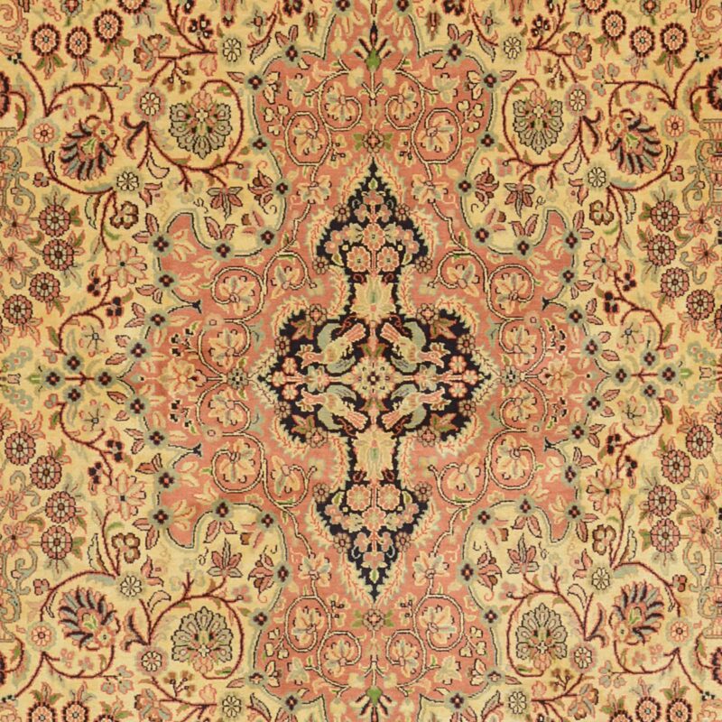 Kashmir Orientteppich 188 × 284 cm, Seide, handgeknüpft