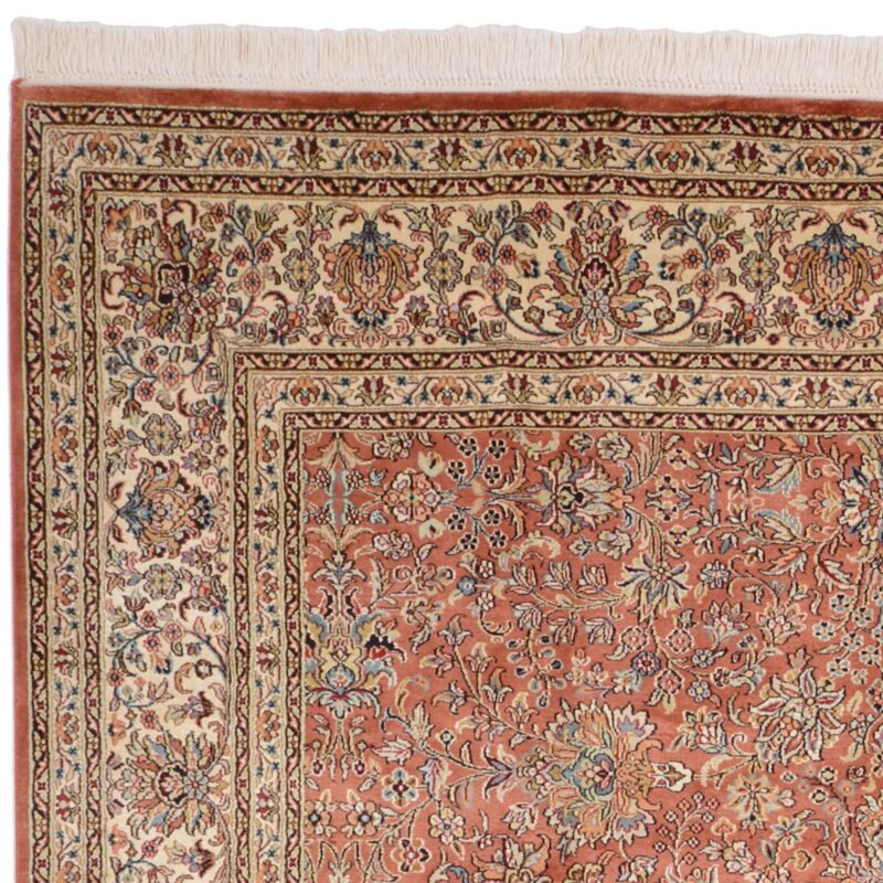 Kashmir Orientteppich 189 × 277 cm, Seide, handgeknüpft