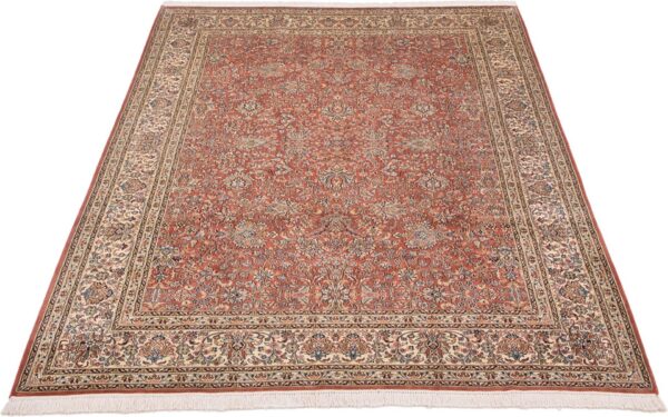 Kashmir Orientteppich 189 × 277 cm, Seide, handgeknüpft