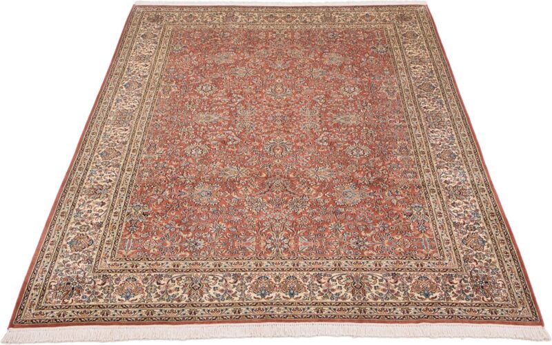 Kashmir Orientteppich 189 × 277 cm, Seide, handgeknüpft