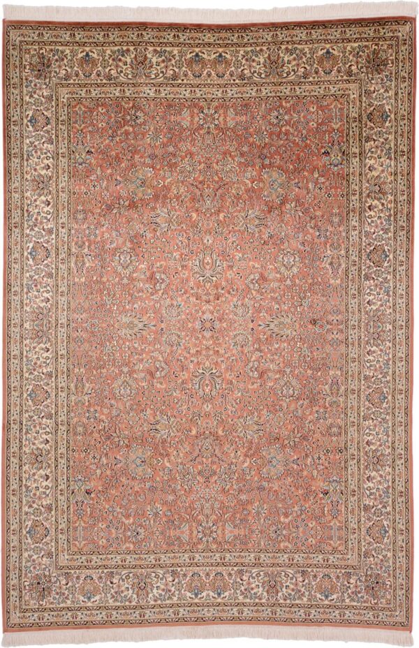 Kashmir Orientteppich 189 × 277 cm, Seide, handgeknüpft