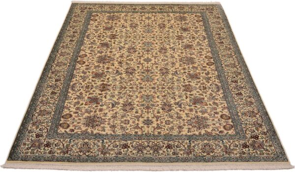Kashmir Orientteppich 190 × 279 cm, Seide, handgeknüpft