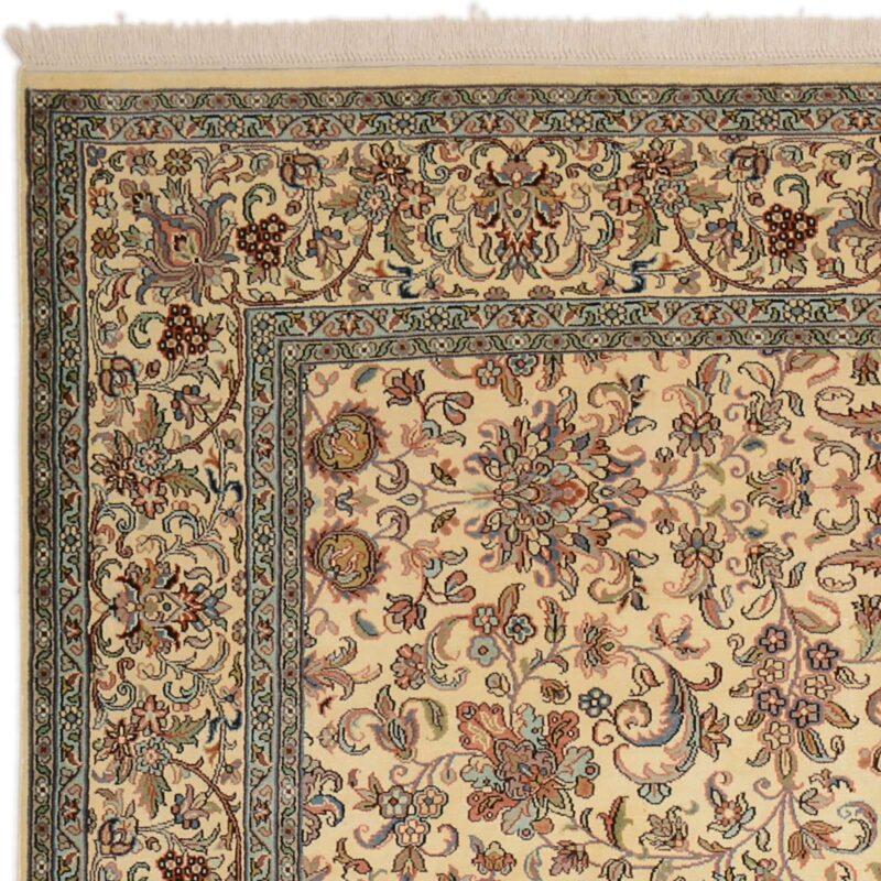 Kashmir Orientteppich 190 × 279 cm, Seide, handgeknüpft