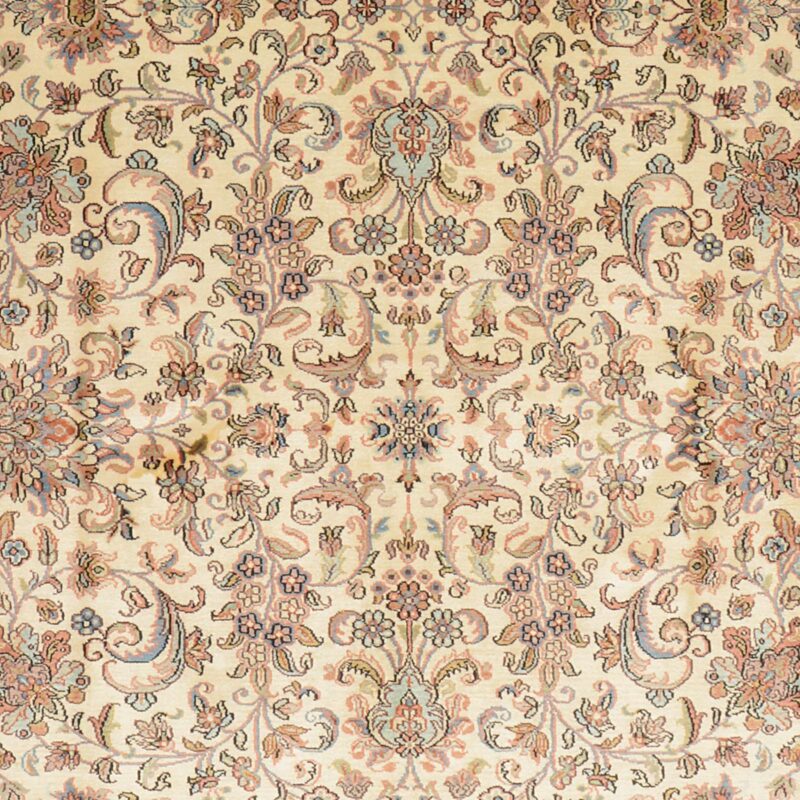 Kashmir Orientteppich 190 × 279 cm, Seide, handgeknüpft