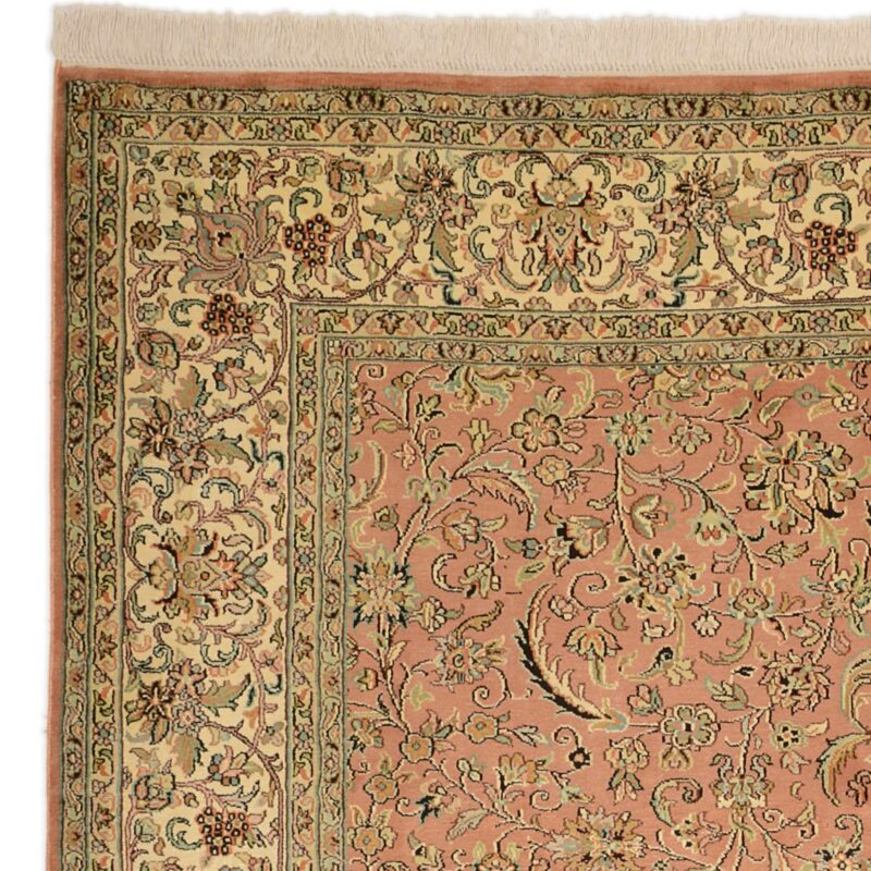 Kashmir Orientteppich 190 × 281 cm, Seide, handgeknüpft