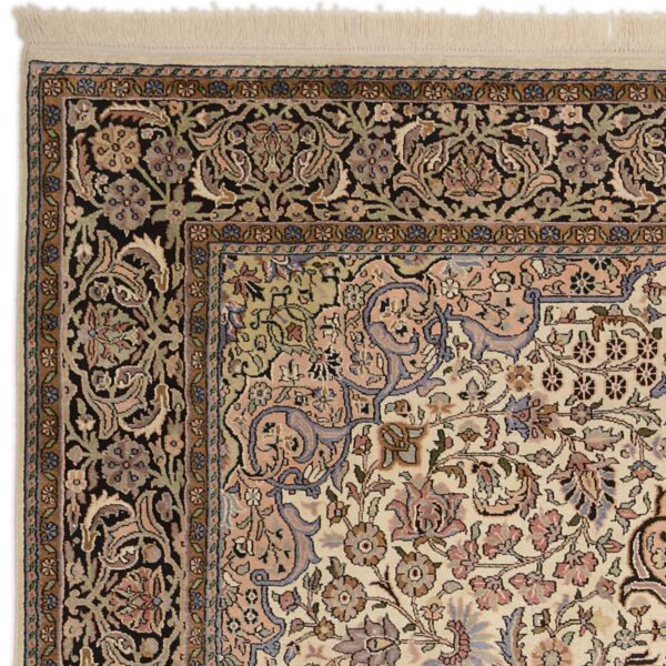 Kashmir Orientteppich 192 × 284 cm, Seide, handgeknüpft