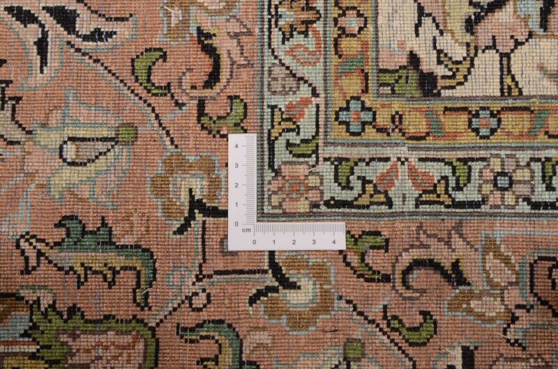 Kashmir Orientteppich 193 × 281 cm, Seide, handgeknüpft Indien