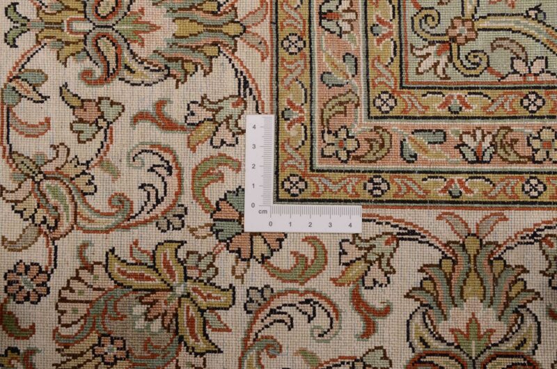 Kashmir Orientteppich 198 × 260 cm, Seide, handgeknüpft Luxus
