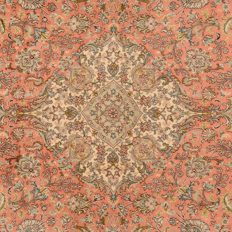 Kashmir Orientteppich 199 × 290 cm, Seide, handgeknüpft