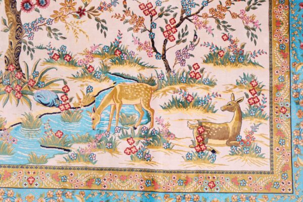 Kashmir Orientteppich 200 × 300 cm, Seide, handgeknüpft