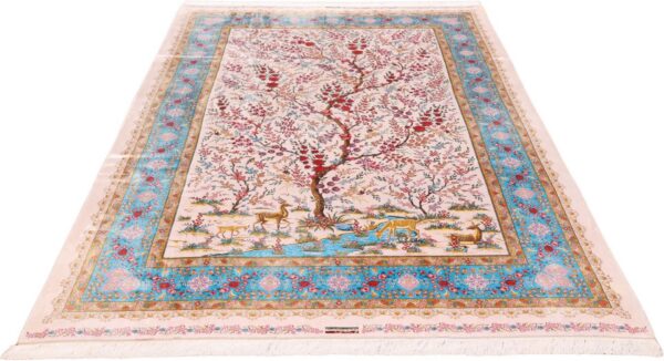 Kashmir Orientteppich 200 × 300 cm, Seide, handgeknüpft