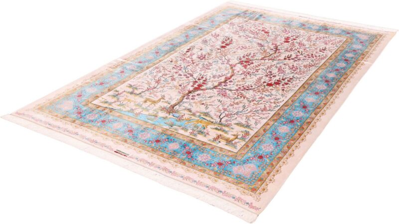 Kashmir Orientteppich 200 × 300 cm, Seide, handgeknüpft