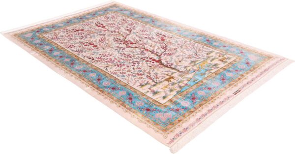Kashmir Orientteppich 200 × 300 cm, Seide, handgeknüpft