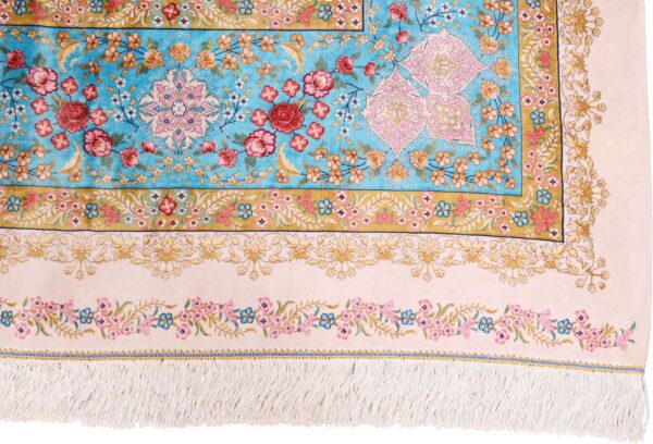 Kashmir Orientteppich 200 × 300 cm, Seide, handgeknüpft