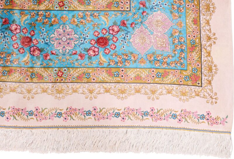 Kashmir Orientteppich 200 × 300 cm, Seide, handgeknüpft