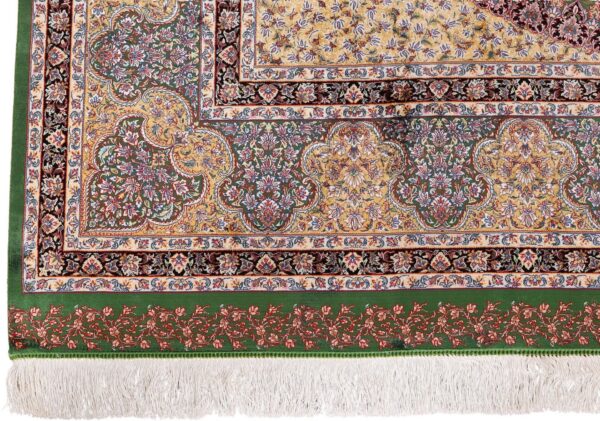 Kashmir Orientteppich 200 × 300 cm, Seide, handgeknüpft edel