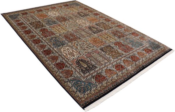 Kashmir Orientteppich 201 × 295 cm, Seide, handgeknüpft