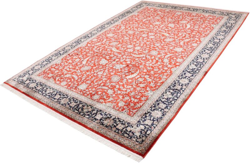 Kashmir Orientteppich 201 × 299 cm, Seide, handgeknüpft