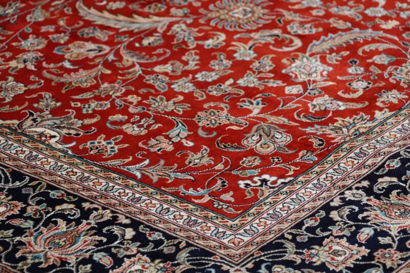 Kashmir Orientteppich 201 × 299 cm, Seide, handgeknüpft