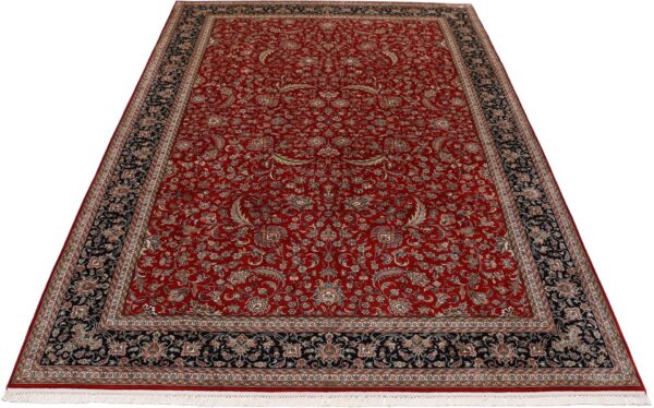 Kashmir Orientteppich 201 × 299 cm, Seide, handgeknüpft
