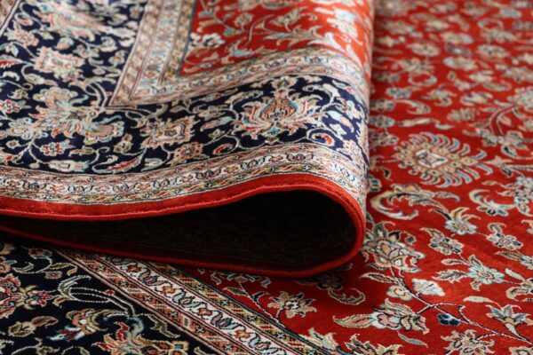 Kashmir Orientteppich 201 × 299 cm, Seide, handgeknüpft