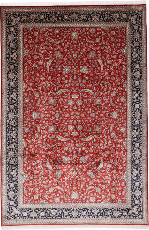 Kashmir Orientteppich 201 × 299 cm, Seide, handgeknüpft