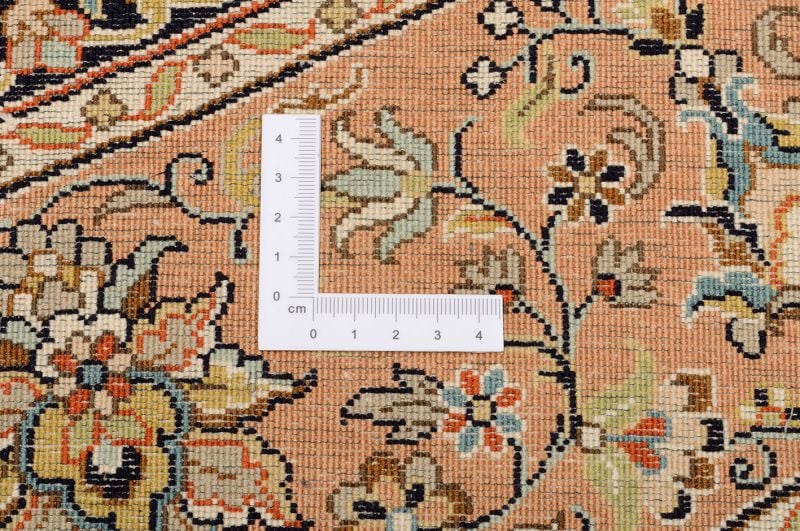 Kashmir Orientteppich 210 × 211 cm, Seide, handgeknüpft