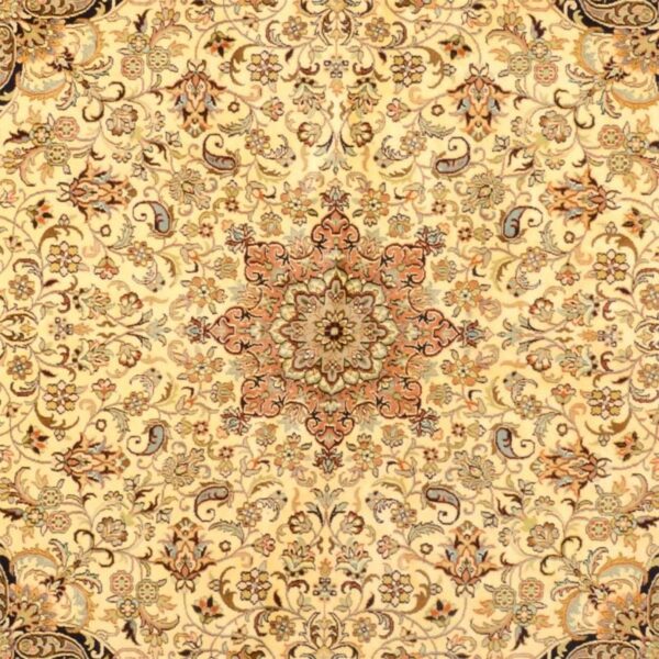 Kashmir Orientteppich 210 × 211 cm, Seide, handgeknüpft