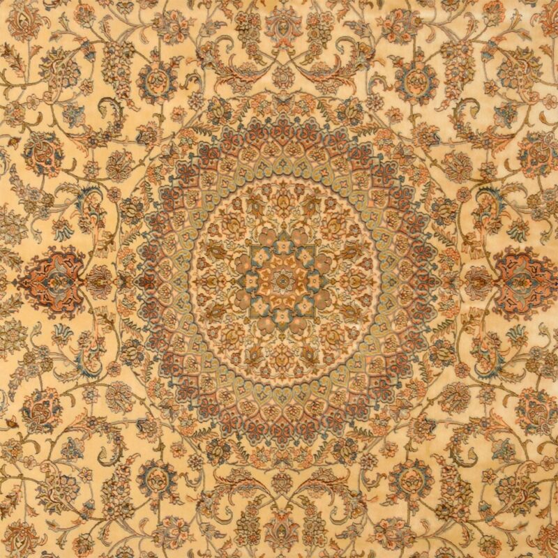 Kashmir Orientteppich 212 × 319 cm, Seide, handgeknüpft