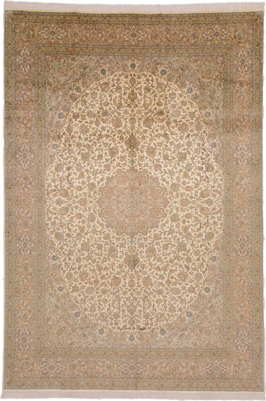 Kashmir Orientteppich 213 × 310 cm, Seide, handgeknüpft