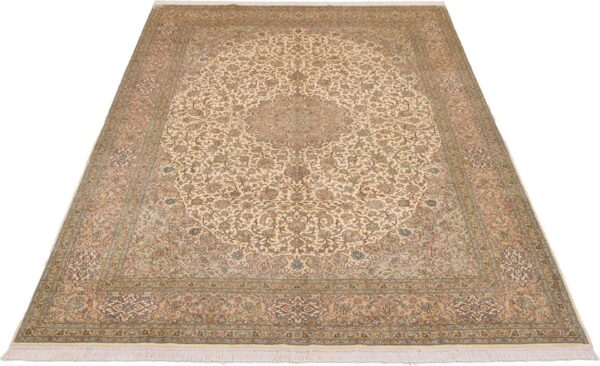 Kashmir Orientteppich 213 × 310 cm, Seide, handgeknüpft