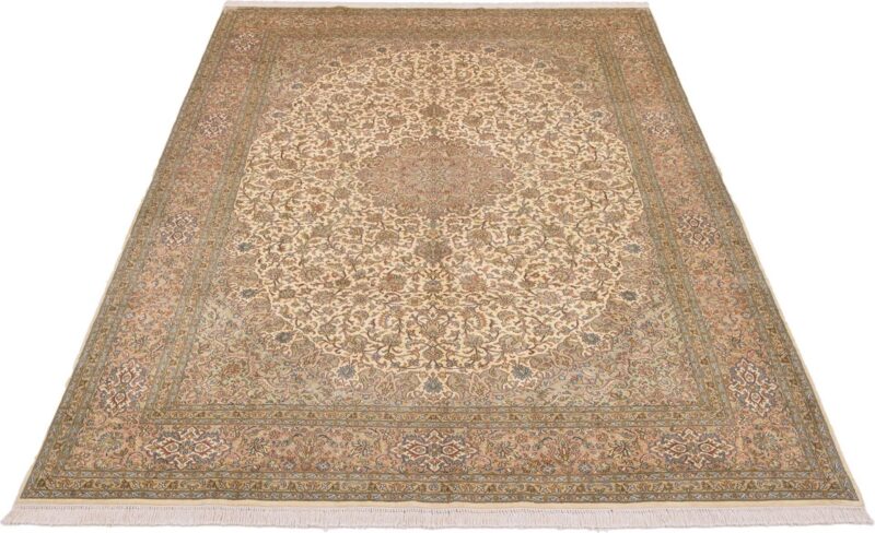 Kashmir Orientteppich 213 × 310 cm, Seide, handgeknüpft
