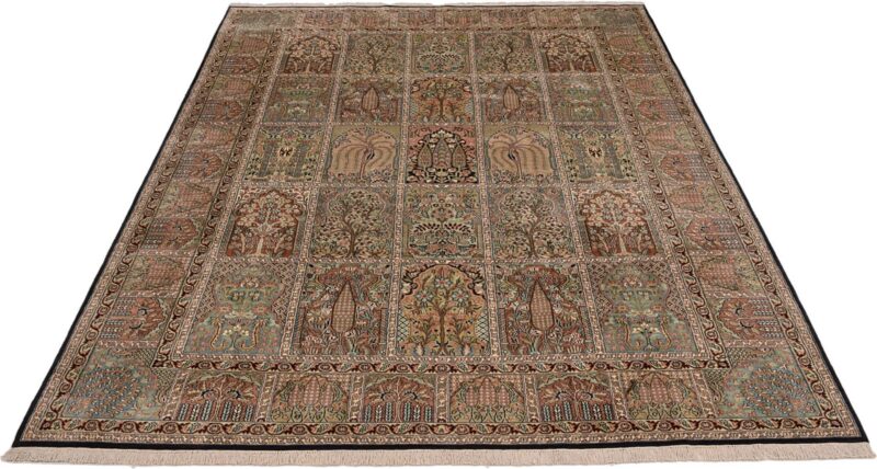 Kashmir Orientteppich 213 × 312 cm, Seide, handgeknüpft