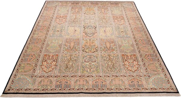 Kashmir Orientteppich 213 × 312 cm, Seide, handgeknüpft