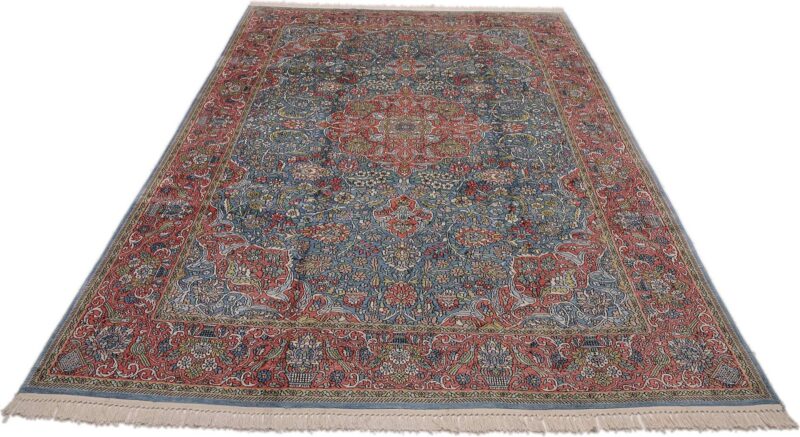Kashmir Orientteppich 214 × 316 cm, Seide, handgeknüpft